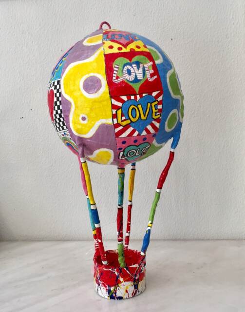 Handmade Pop Art Balloon Sculpture, Acrylic Colors, Ready To Hang - image 1