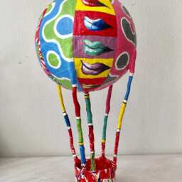 Handmade Pop Art Balloon Sculpture, Acrylic Colors, Ready To Hang - thumbnail 4