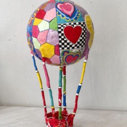 Handmade Pop Art Balloon Sculpture, Acrylic Colors, Ready To Hang - thumbnail 2