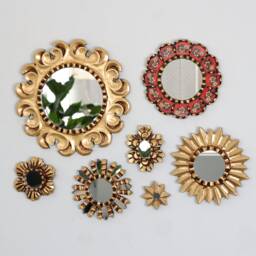 "Peruvian Mirrors ""Red Mandala"