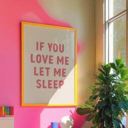 If You Love Me, Let Me Sleep Wall Print, Unframed Card Art Quote Decor, Funny Bedroom Print - thumbnail 3