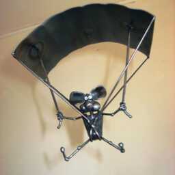 Parachutist Mouse Made From Recycled Steel - thumbnail 3