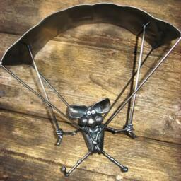 Parachutist Mouse Made From Recycled Steel - thumbnail 4