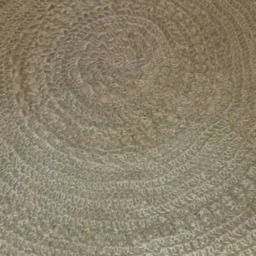 Round Rug, Crocheted Round Jute Rope Natural Rug - thumbnail 3