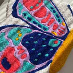 Butterfly Rug, Livingroom Carpet, Children Room Carpet - thumbnail 3