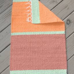 "Hand Woven Cotton Rug - 18"" X 29" - thumbnail 2