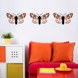 Tiger Moth Butterfly Wall Art Stencil - Size Small Better Than Decals Reusable For Easy Home Improvement - thumbnail 2