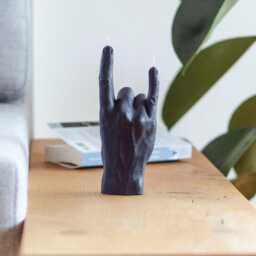 You Rock Candle. Handmade Birthday Funny Gift. Cool Candles. Rock Gifts. Hand Shaped Gesture - thumbnail 4
