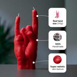 You Rock Candle. Handmade Birthday Funny Gift. Cool Candles. Rock Gifts. Hand Shaped Gesture - thumbnail 3