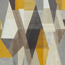 Harlequin Pythagorum Velvet Cushion Cover Geometric Grey & Gold Pillow - thumbnail 2