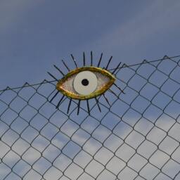Stoner Eye Mirror, Weird Shape Mirror, Papermache Wall Unusual Creepy Oddities, Psychedelic Stoner Gift - thumbnail 3