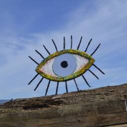 Stoner Eye Mirror, Weird Shape Mirror, Papermache Wall Unusual Creepy Oddities, Psychedelic Stoner Gift