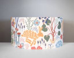 Rabbit & Flower Lampshade With Gold Silver Or White Lining, 20cm To 45cm ?? For Lamp Ceiling Lightshade, Handmade By Vivid Shades - thumbnail 1