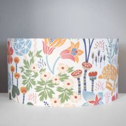 Rabbit & Flower Lampshade With Gold Silver Or White Lining, 20cm To 45cm ?? For Lamp Ceiling Lightshade, Handmade By Vivid Shades - thumbnail 3