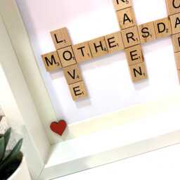 Personalised Gifts For Mum, Scrabble Picture Frame, Prints, Grandparents Her Birthday, Mothers Day Frame - thumbnail 3
