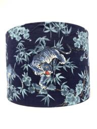 Tiger Jungle Lampshade Tattoo Blue Japanese Oriental Style - thumbnail 1