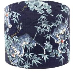 Tiger Jungle Lampshade Tattoo Blue Japanese Oriental Style - thumbnail 4