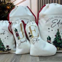 Personalised Christmas Gift Set - Nutcracker Stocking, Mug, Tote, & Sack - thumbnail 2
