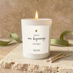 New Beginnings Scented Soy Candle Gift Set For Colleague, Leaving Work, Job, Retirement Present - thumbnail 3