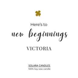 New Beginnings Scented Soy Candle Gift Set For Colleague, Leaving Work, Job, Retirement Present - thumbnail 2