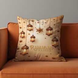Ramadan Kareem Cushion Cover, Lantern Islamic Pillow Case, Eid Home Decor, Muslim Decorative Throw Pillowcase - thumbnail 1