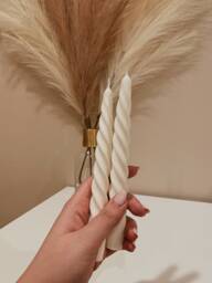 Twist Pillar Candle - Homemade Natural Soy Wax Trendy Gift - thumbnail 1