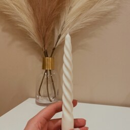Twist Pillar Candle - Homemade Natural Soy Wax Trendy Gift - thumbnail 2