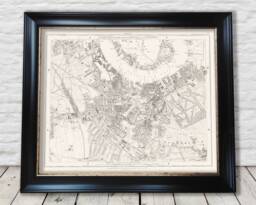 Old London Map Print Greenwich, Deptford, Millwall, Blackheath 1877 - Exceptional Quality 230Gsm Framed Unframed Free Standard Delivery - thumbnail 1