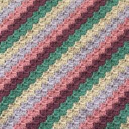 Girls Crochet C2C Blanket, Diagonal Stripe, Corner To Baby Girl, Gift, Shower, Pink, Purple, Green, Beautiful, New - thumbnail 3