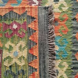 Kilim Rug Classic, Handmade Artisan Afghan Turkish Aztec Geometric Wool 150x97cm - thumbnail 3