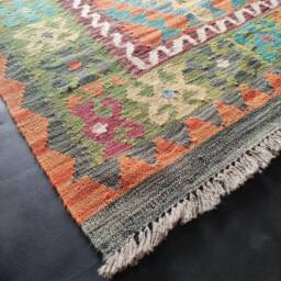 Kilim Rug Classic, Handmade Artisan Afghan Turkish Aztec Geometric Wool 150x97cm - thumbnail 2