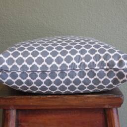 Geometric Patterned Gray Cushion Cover, Moroccan Tile Pillow, Pillow Contemporary Decorative Bedroom - thumbnail 3