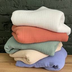 Muslin Gauze Fitted Sheet King Queen Twin Muslin Bedding Set Gauze Pillow Cover Case - thumbnail 2