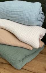 Muslin Gauze Fitted Sheet King Queen Twin Muslin Bedding Set Gauze Pillow Cover Case - thumbnail 1