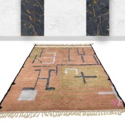 Warm Rug- Authentic Handmade Genuine Wool Made To Order- Custom Beni Ourain- Berber Style- Free Worldwide Shipping - Shag Area Rug - thumbnail 2