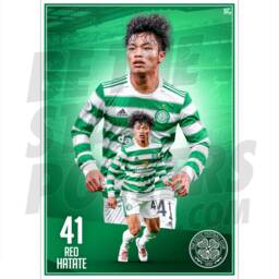 Celtic Fc Hatate 21/22 Action Poster - Officially Licensed Product A4/A3 Sizes Plus Framed Option - thumbnail 1