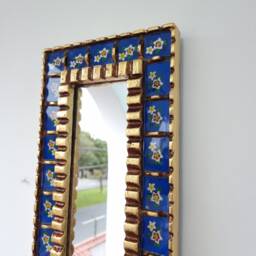 "Peruvian Mirrors ""Blue Mosaic Column 100cm" - thumbnail 2