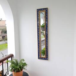 "Peruvian Mirrors ""Blue Mosaic Column 100cm" - thumbnail 1