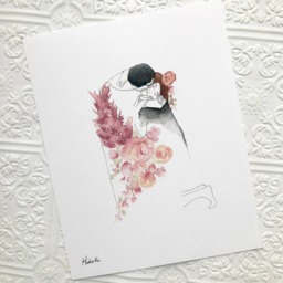 Klimt The Kiss Love Poster - Affiche D'mour Le Baiser Hobeika Art - thumbnail 3