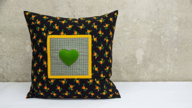 Square Cushion With Heart - image 1