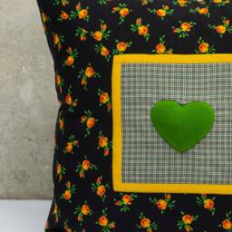 Square Cushion With Heart - thumbnail 2