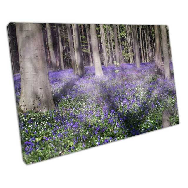 Enchanting Purple Bluebells Meadow Wall Art Print Floral Decor For Home, Office, Living Room - image 1