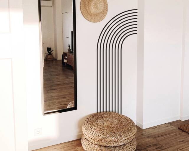 Half Arch Wall Decal - Abstract Decor, Boho Interior Art, Modern Farmhouse Removable Stickers - image 1
