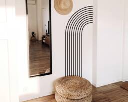 Half Arch Wall Decal - Abstract Decor, Boho Interior Art, Modern Farmhouse Removable Stickers - thumbnail 1
