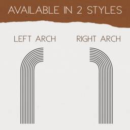 Half Arch Wall Decal - Abstract Decor, Boho Interior Art, Modern Farmhouse Removable Stickers - thumbnail 2
