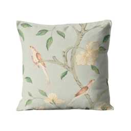 Cushion Cover, Zoffany Elenora, Stockholm Blue, Linen Union Throw Pillow Home Decor - thumbnail 1
