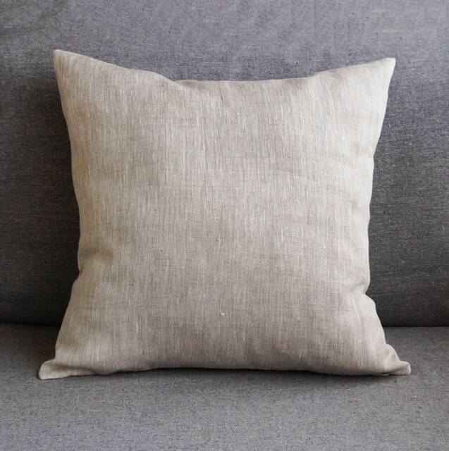 Natural Linen Pillow Case For Bedding Modern Throw Cover 20x20, 18x18 - image 1