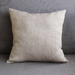 Natural Linen Pillow Case For Bedding Modern Throw Cover 20x20, 18x18 - thumbnail 1
