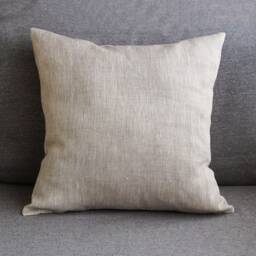 Natural Linen Pillow Case For Bedding Modern Throw Cover 20x20, 18x18 - thumbnail 3