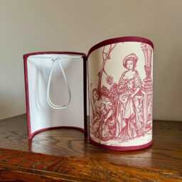 Scopos Toile - Handmade, Candle Clip Half Shield Lampshade For Wall Lights - thumbnail 2
